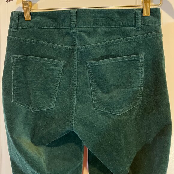 Talbots Pants  Green Velveteen Straight Leg  5 Pocket - Picture 5 of 9